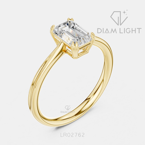Bague de fiançailles en diamant de laboratoire certifié IGI 1,07 carat, or blanc 14 carats, taille émeraude, clarté VS+, couleur F+, pour mariage ou anniversaire - Product Image 6