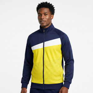 Custom Sublimation Fleece <b>Jacket</b> Zip Up Track <b>Jacket</b> Geometric Print Winter Outerwear for <b>Men</b> and Women - Product Image 3