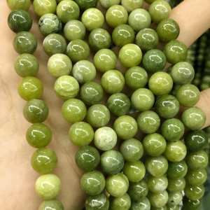 Cuentas de Jaspe Verde, Cuentas Redondas de Piedras Preciosas, Hilo de Cuentas de Piedra Natural para la Fabricación de Joyas y Manualidades, Venta al por Mayor - Product Image 5