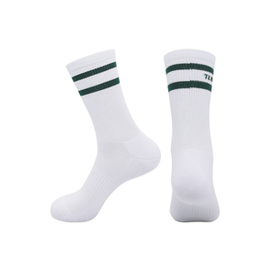 Chaussettes de sport pour femmes en gros, vert foncé, imprimé jacquard, respirantes, en coton, pour adultes, printemps, multicolores - Product Image 4