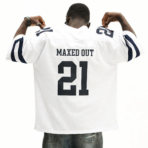 Maillot de football américain pour homme de qualité supérieure, uniforme d'équipe en maille surdimensionné, impression de numéro personnalisée, services OEM en gros sous marque privée - Product Image 5