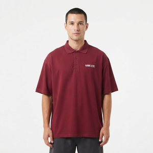 Polo pour homme personnalisé de haute qualité en gros, logo imprimé, couleur unie - Product Image 5