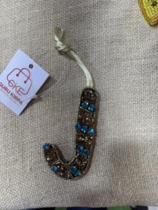 Colgante de alta calidad hecho a mano, estilo bohemio cristiano, con perlas de imitación y cuentas de vidrio lampwork en forma de símbolo de la paz, para bolso. - Product Image 5