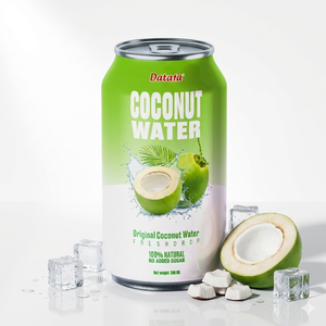 Bebida de Primera Categoría, Agua de Coco Pura 330ml, 100% con Pulpa de Coco Real, Refrescante, de Vietnam, para OEM/ODM, Muestra Gratis - Product Image 1