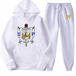 Ensemble de survêtement sportif à capuche Sigma Gamma Rho, nouveau style, personnalisé, streetwear décontracté, vêtements de sport OEM - Product Image 3