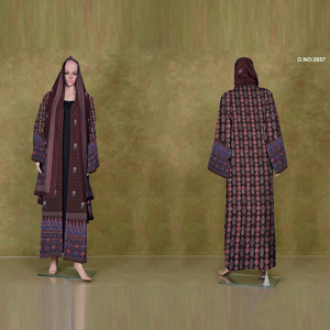 Abaya Estilo Shrug de Algodón Más Vendida, Ligera, para Mujeres Musulmanas, Túnica Exterior para Uso Casual, Viajes y Verano, en Oferta - Product Image 4
