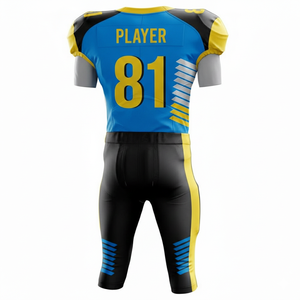 Conjunto de Uniforme de Fútbol Americano Personalizado 2026 |   Camiseta Deportiva Unisex de Manga Corta |   Logotipo personalizado transpirable con nombre del equipo en color |   OEM - Product Image 2