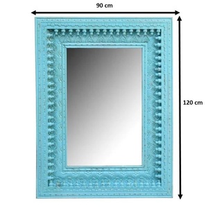 Premium Decorative Wall <b>Mirror</b> for Entryway Rich Turquoise Finish with Handcrafted Heritage Inspired Beauty - Product Image 5