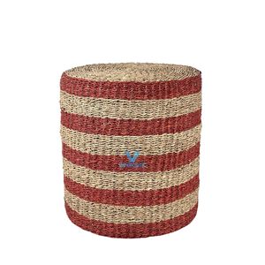 Pouf en jacinthe d'eau tressé à la main, favori des clients, pour salon et décoration intérieure, directement de l'usine - Product Image 2