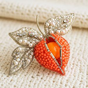 MD HANDICRAFTS Handcrafted Embroidered Brooch <b>Pin</b> with Beads Pearls Sequins for Women Designer Embroidery Beaded Wedding Brooch - Product Image 1