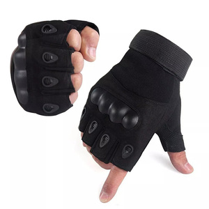 Half Finger Leather Riding Gloves Summer Anti-Slip Breathable Grip Palm Protection Outdoor <b>Cycling</b> Motorcycling - Product Image 4