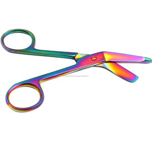 Tijeras para Vendajes Lister con Recubrimiento de Titanio Arcoíris para Cirugía Ortopédica, Juego de Instrumentos Médicos Manuales, Certificación CE Clase I - Product Image 3