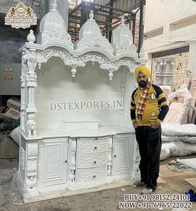 Large Size Hand Crafted Wooden Temple for Home Hindu Teak Wood High Carved <b>Mandir</b> for Home Premium Quality Teak Wood Temple USA - Product Image 3