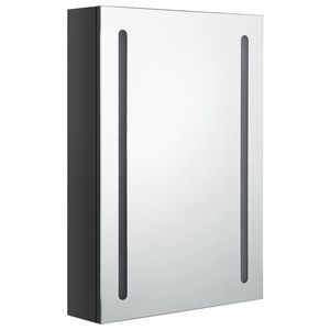 Gabinete de Baño de MDF Negro Brillante con Espejo LED y Acabado en Melamina - Product Image 3