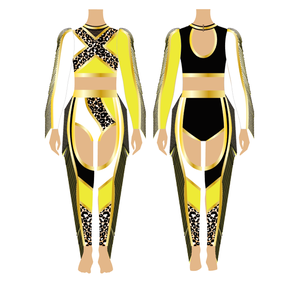 Uniformes de baile de alta calidad personalizados al por mayor para equipos de porristas infantiles y femeninos, para práctica y animación. - Product Image 6
