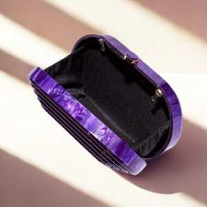 กระเป๋าถือเรซิ่นรูปเปลือกหอยสำหรับผู้หญิง ดีไซน์เก๋ไก๋ สะพายไหล่หรือสะพายข้าง แต่งกลิตเตอร์ลายหินอ่อน สไตล์ลำลอง เหมาะสำหรับฤดูร้อนและฤดูหนาว - Product Image 3