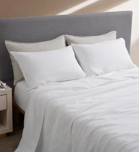 Navy Blue Satin Bedding Set <b>King</b> <b>Size</b> Smooth Soft <b>Sheets</b> Pillowcases Full Coverage Comfortable Bed Linens - Product Image 3
