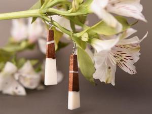 MN EXPORTS <b>Resin</b> & Wood Drop Earrings Handmade Epoxy Wooden Jewelry Elegant Nature Inspired for Women Party Fashion Gift - Product Image 5