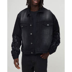 แจ็คเก็ตเดนิมผ้าฝ้ายพรีเมียม ออกแบบโลโก้ตามสั่ง รับผลิตแบบ OEM ODM เสื้อแจ็คเก็ตแฟชั่น - Product Image 1