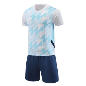 Conjunto de Camiseta de Fútbol para Hombre, Cuello en V, Manga Corta, Transpirable, Secado Rápido, Estampado por Transferencia de Calor, Cintura Elástica, 100% Poliéster, Verano, Personalizable - Product Image 1