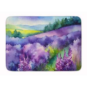 New Hampshire <b>Purple</b> Lilac Watercolor Memory Foam Bath Mat Machine Washable Anti-Fatigue Kitchen Rug Comfort <b>Cushion</b> - Product Image 1