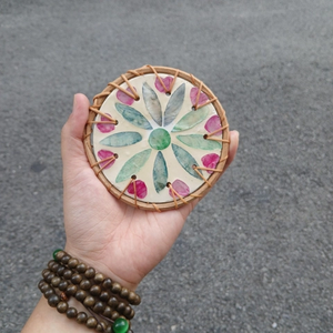 Handmade <b>Wicker</b> Bag Mother of Pearl Inlay Decorative Supplier for Mother's Day and Christmas - Product Image 3