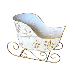 Trineo de Papá Noel de hierro de Metal de lujo de alta calidad, perfecto para decoración de vacaciones, uso interior y exterior a buen precio - Product Image 4