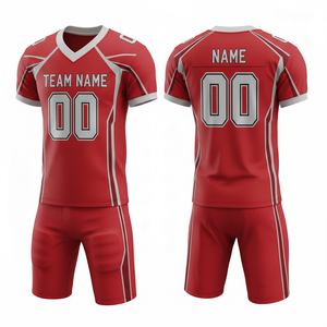 Conjunto de Uniforme de Fútbol Americano Personalizado con Logotipo Frontal, 100% Poliéster, Antibacteriano, de Secado Rápido, para Todas las Temporadas - Product Image 2