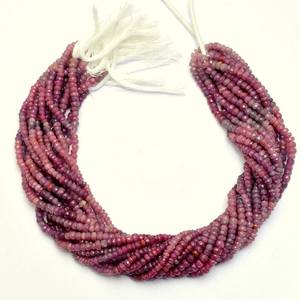 Cuentas facetadas de rubí de 4mm-5mm, piedras preciosas naturales raras de rubí indio, cuentas de rubí con tonalidades para la fabricación de joyería. - Product Image 2