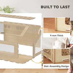 Habitat della gabbia per animali domestici da 39 pollici per criceto nano gerbillo criceto cavia e quercia di ratto con finestra in acrilico e piano apribile - Product Image 5