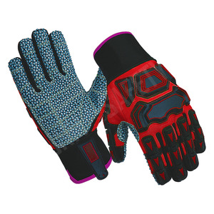 ถุงมือหนังสังเคราะห์นิรภัย ป้องกันแรงกระแทก ทนความร้อน สำหรับงานช่าง อุตสาหกรรม น้ำมัน แก๊ส กันลื่น ถุงมือช่าง - Product Image 2