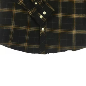 Camisa de Franela a Cuadros Negra para Hombre, Manga Larga, Cuello Clásico, 100% Algodón, Ropa de Otoño - Product Image 2