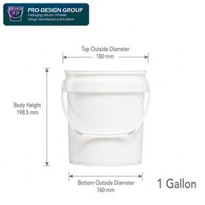 1 Gallon <b>Plastic</b> Bucket with Airtight Lid; Leak-proof Industrial Container for Chemical Packaging - Product Image 5