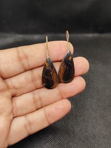 Pendientes de Perlas de Ojo de Tigre Marrón de Piedra Natural Nuevos 2026 para Mujer - Product Image 4