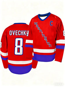 Camiseta de Hockey Naranja con Detalles en Blanco, Negro y Beige, Transpirable y de Secado Rápido, Camiseta Deportiva con Impresión 3D HD, Jersey Ideal - Product Image 3