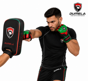 Dumela MMA Gloves Red Green Black Leather Breathable Durable Training Gear for Combat Sports All Seasons - Product Image 5