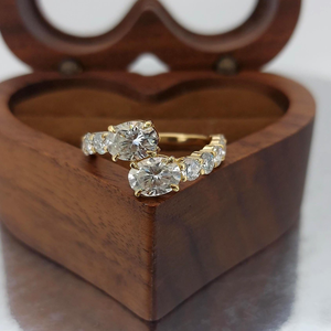Unique and Luxury Lab grown Women's 1.5 Carat Yellow Gold Oval Cut Diamond Engagement Ring Classic Style - Product Image 3