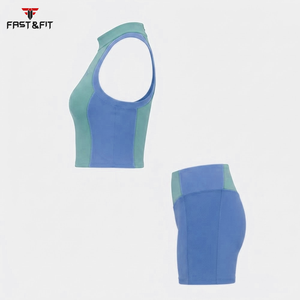 Nuevo Conjunto de 2 Piezas para Mujer, 100% Algodón, Diseño Personalizado, Alta Calidad, Transpirable, Top Corto por Encima de la Rodilla, Tela de Lona Sólida - Product Image 6