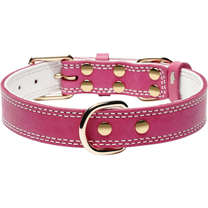 Top Selling Luxury Style Solid Color PU Leather <b>Dog</b> Collar 100% Superior Quality Eco-Friendly Neck Wear For <b>Dogs</b> In Low MOQ - Product Image 1
