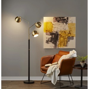 Lampe de sol d'angle minimaliste haute avec LED blanc chaud pour chambre à coucher de petite taille - Product Image 5