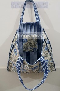 Sac fourre-tout en coton indien matelassé de couleur unie, grande taille, sac pour ordinateur portable, pour le shopping, écologique, réutilisable, design tendance - Product Image 6