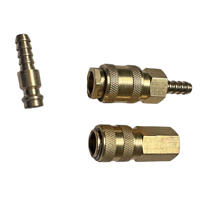 Raccord pneumatique rapide en laiton de type mini européen, compatible OEM et interchangeable avec le type Rectus 21 nickelé