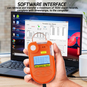 Detector de Gas H2S Industrial, Monitor de Sulfuro de Hidrógeno de 0-100 ppm, IP66 Impermeable y a Prueba de Explosiones, Alarma LED/Sonora/Vibratoria - Product Image 2