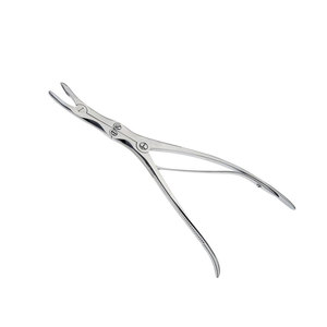 Rongeur à os manuel en acier inoxydable à double action, à mâchoires larges courbées, instrument chirurgical orthopédique pour une coupe précise des os - Product Image 3