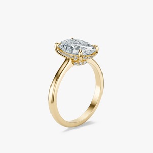 4.5CT Oval Cut Lab Grown Diamond Solitaire Engagement <b>Ring</b> <b>14K</b> Solid <b>Gold</b> Oval Lab Grown Diamond <b>Ring</b> Wedding Engagement <b>Ring</b> - Product Image 3