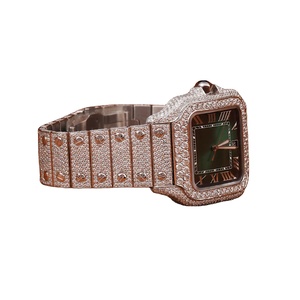 High Quality <b>Men</b> Mechanical <b>Watches</b> Iced Out Natural Diamond Luxury Automatic Wristwatch Moissanite <b>Watch</b> Manufacturer India - Product Image 1