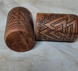 Vaso de Madera Duradero Hecho a Mano de Primera Calidad, Taza de Madera Natural Ecológica Reutilizable para Jugo, Agua, Cerveza, Estilo Clásico HA - Product Image 2