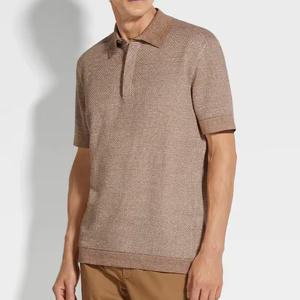Polo en tricot pour homme, manches courtes, couleur unie, style décontracté, coupe classique, boutons - Product Image 2