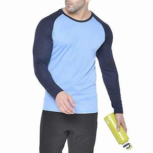 T-shirt décontracté pour homme à manches longues en toile respirante anti-plis, polyester/coton, qualité supérieure, vente en gros, faible MOQ, prix abordable - Product Image 5
