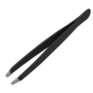 Pince à épiler inclinée écologique et durable en acier inoxydable de précision, antistatique, pour l'épilation des sourcils, personnalisable en gros - Product Image 1